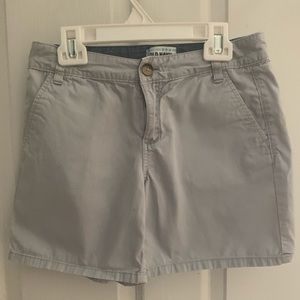 Girls light blue shorts.